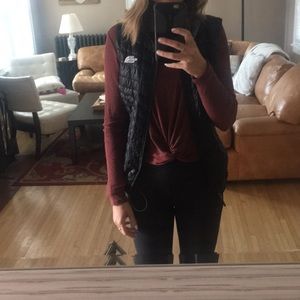 North face women’s thermoball black vest size S